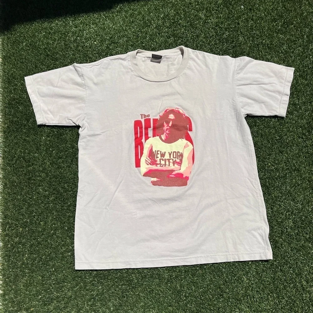 VTG 00’s John Lennon Beatles Tan Shirt